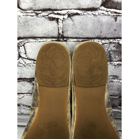 Kork Ease Metallic Gold Leather Perforated Ballet Flats Shoes Women Sz 11M US/43 - Picture 14 of 16